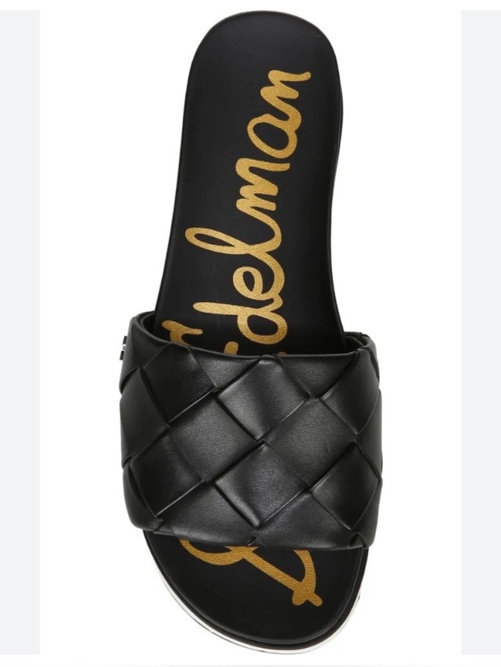 Sam Edelman Adaley Slip On Slides Black/Gold Size 7.5